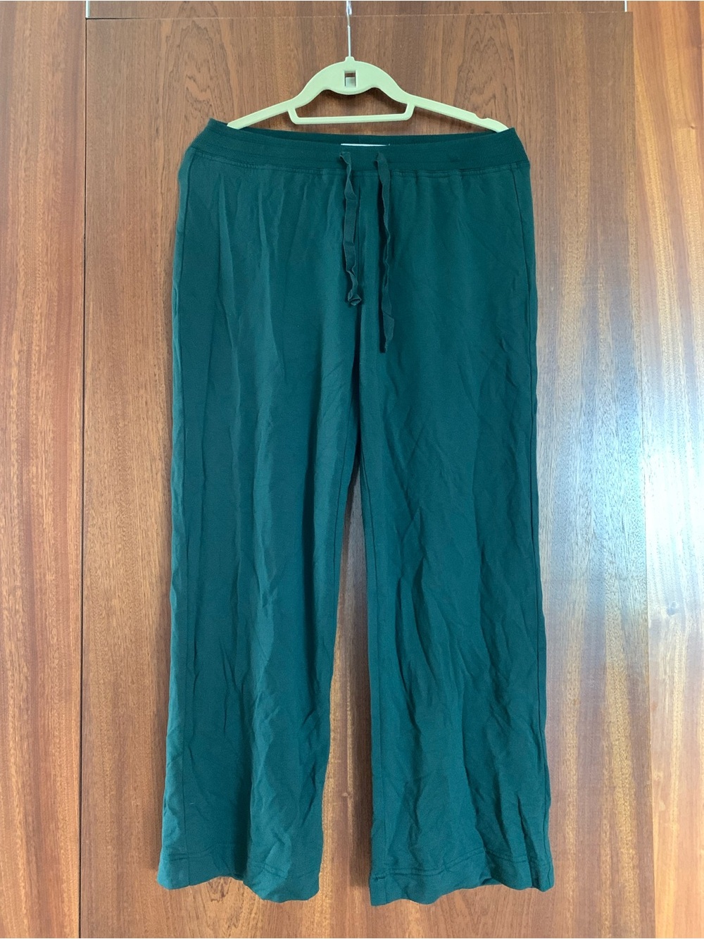 Lake Pajamas Dark Green Drawstring Wide-Leg pants